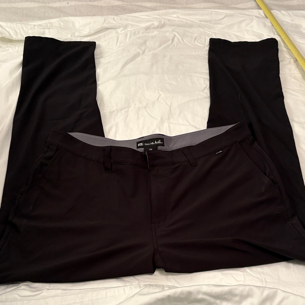 Travis Mathew Black Lightweight Poly Spandex Pant Size 38 x 31